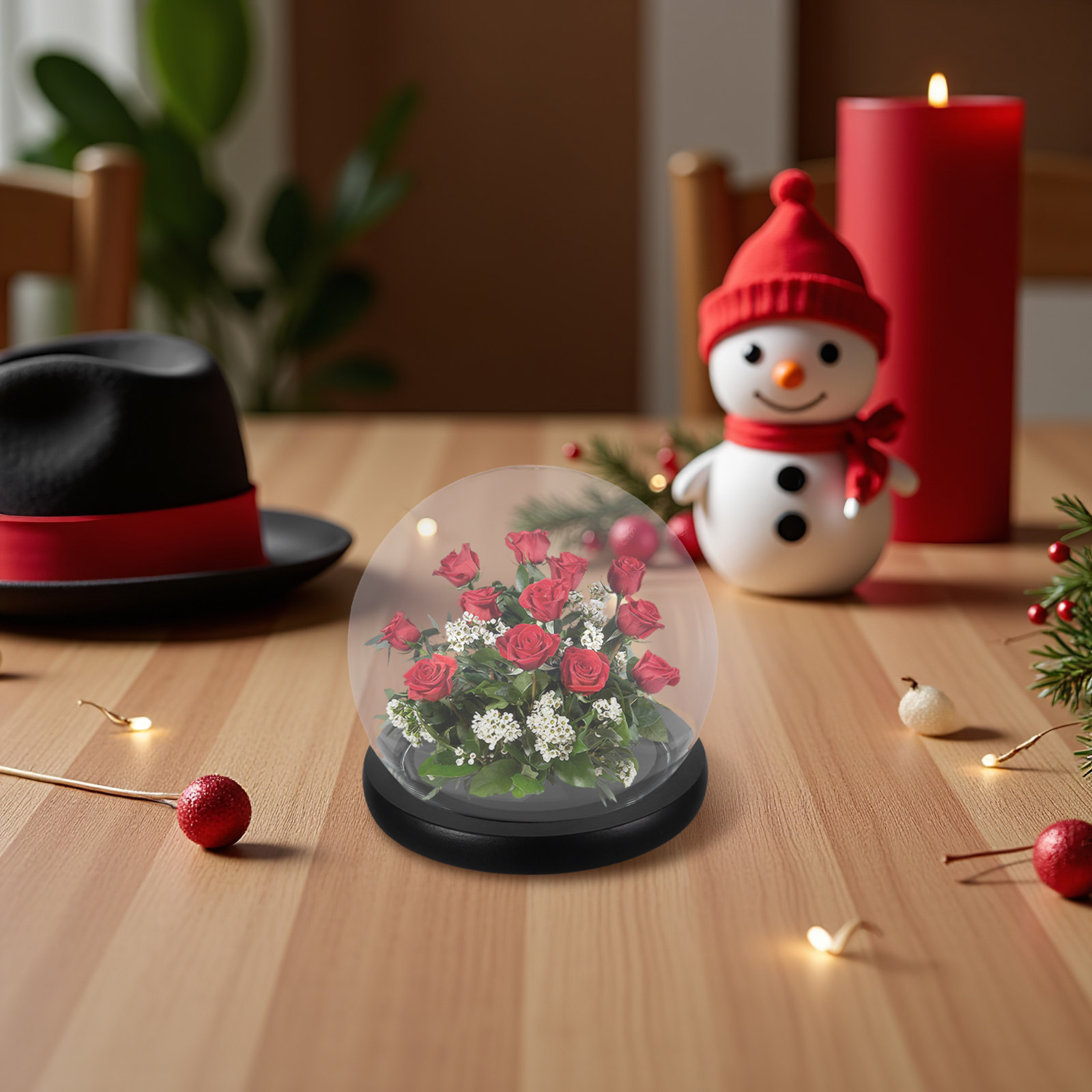 Cúpula de cristal con base de  - Plastic Dome Clear reseña y precio